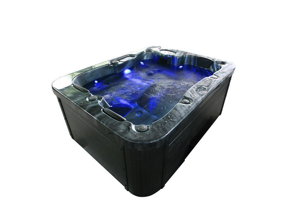 HOME DELUXE Whirlpool Outdoor Whirlpool BLACK MARBLE