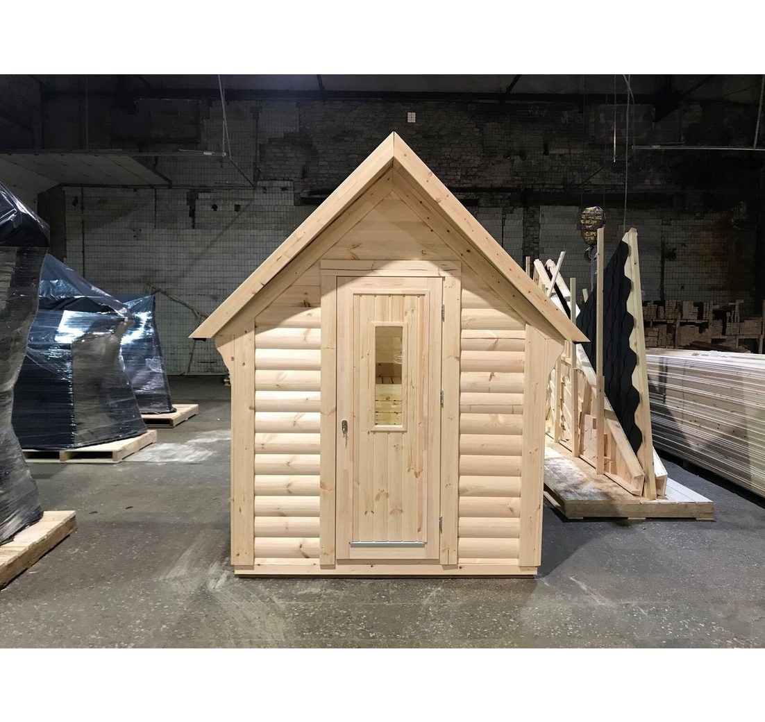 JVmoebel Saunahaus Holz Garten Sauna Outdoor Trockensauna 220x250x180 cm 45 mm