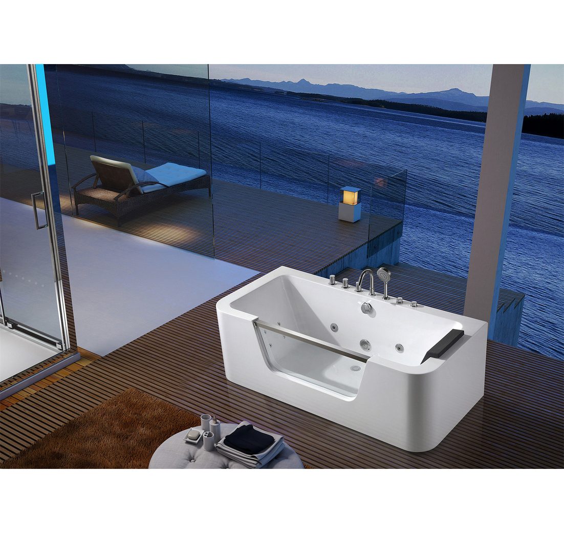 Xlmoebel Whirlpool Luxuriöse Entspannungsbadewanne Komplettset 170x80cm Badewanne