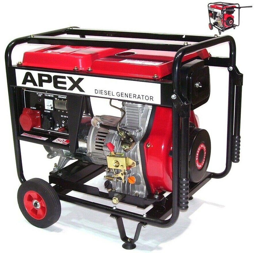 Apex Stromerzeuger Diesel Stromerzeuger Generator 5500 400V Notstromaggregat 06282