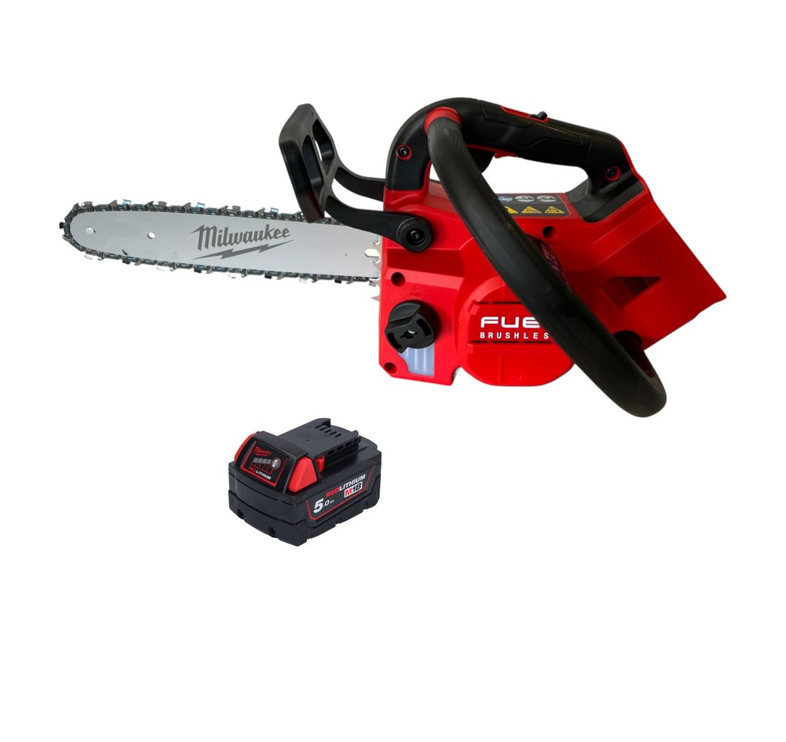 Milwaukee Benzin-Kettensäge M18 FTHCHS30-551 Akku Kettensäge 18 V 30 cm + 1x Akku 5 Ah