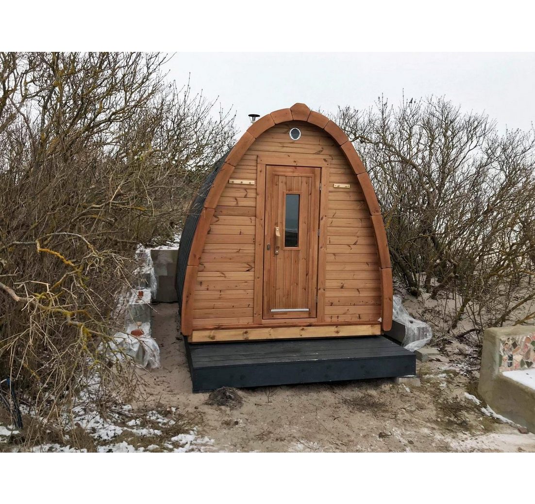 JVmoebel Saunahaus Sauna Holz Garten Outdoor Sauna 300 x 240 x 260 cm 46 mm