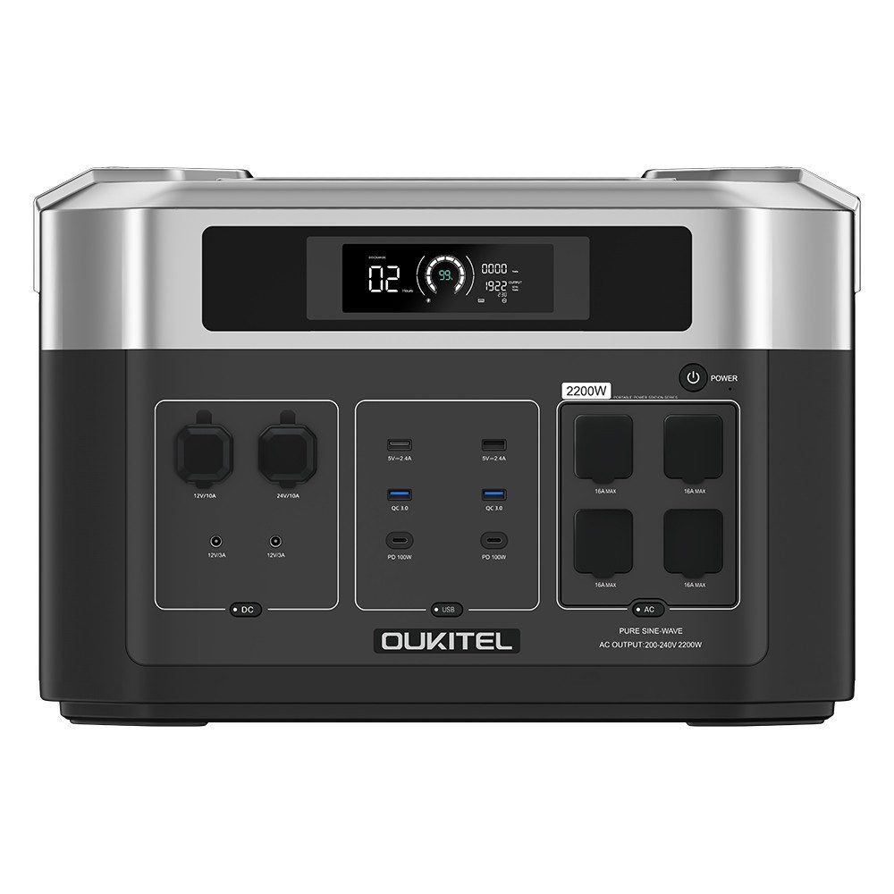 OUKITEL Stromerzeuger BP2000 Balkonkraftwerk 2200W 2048Wh