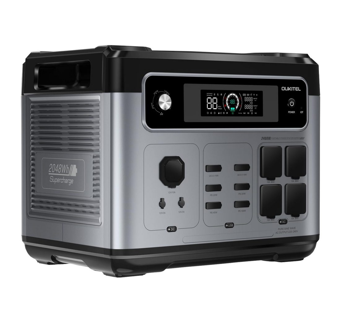 OUKITEL Stromerzeuger P2400E 2400W Tragbare Powerstation