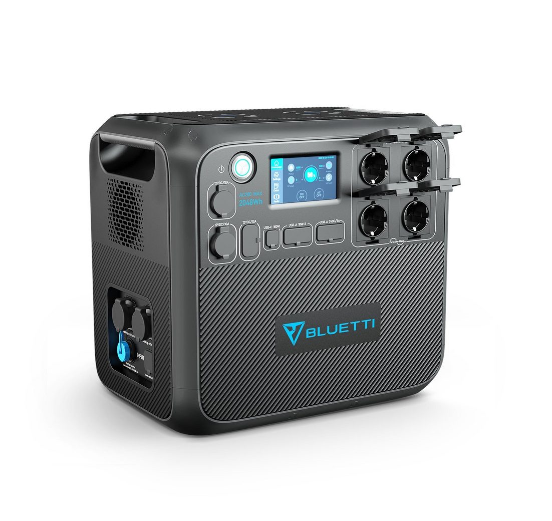 BLUETTI Stromerzeuger AC200MAX Tragbares Kraftwerk 2200W/2048Wh