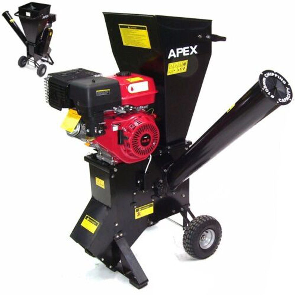 Apex Häcksler Benzin Gartenhäcksler 15PS Häcksler 55149 Holzhäcksler 102mm