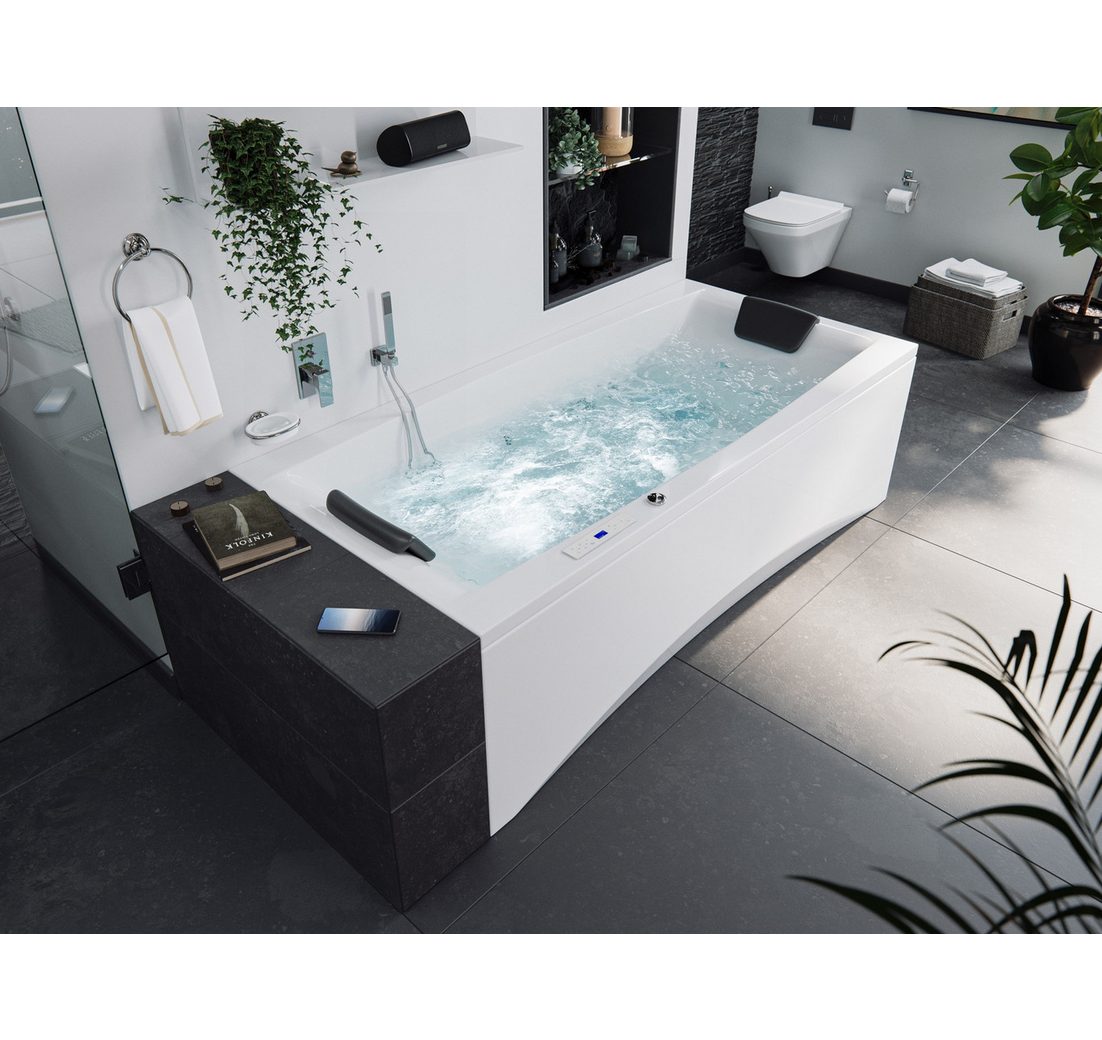 Magnolia Home Whirlpool Rechteck Whirlpool Unity 190x90 Made in Germany 24 Düsen Befüllung Übe