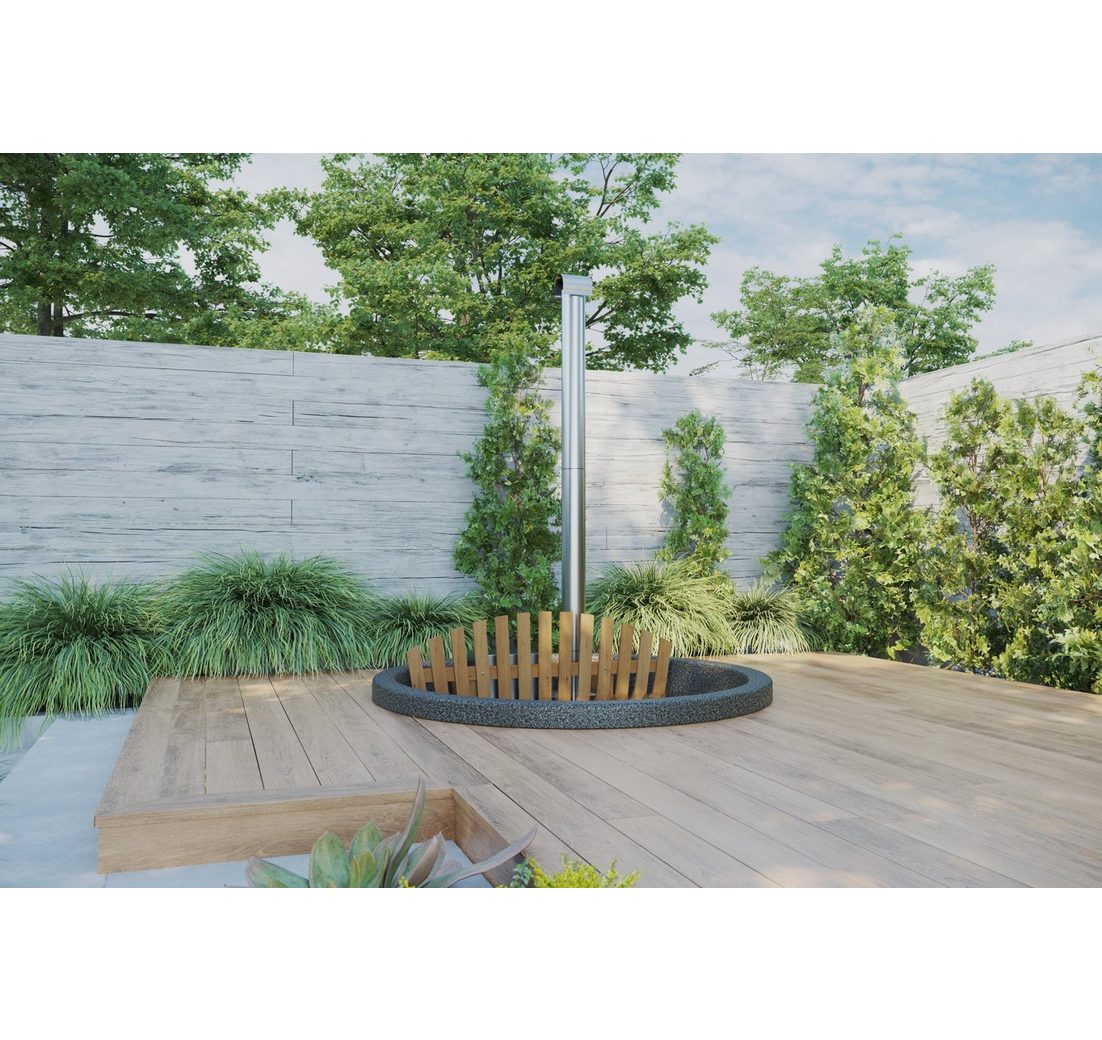 Finn Art Blockhaus Whirlpool 160 Premium Innenofen Terrassenmodell