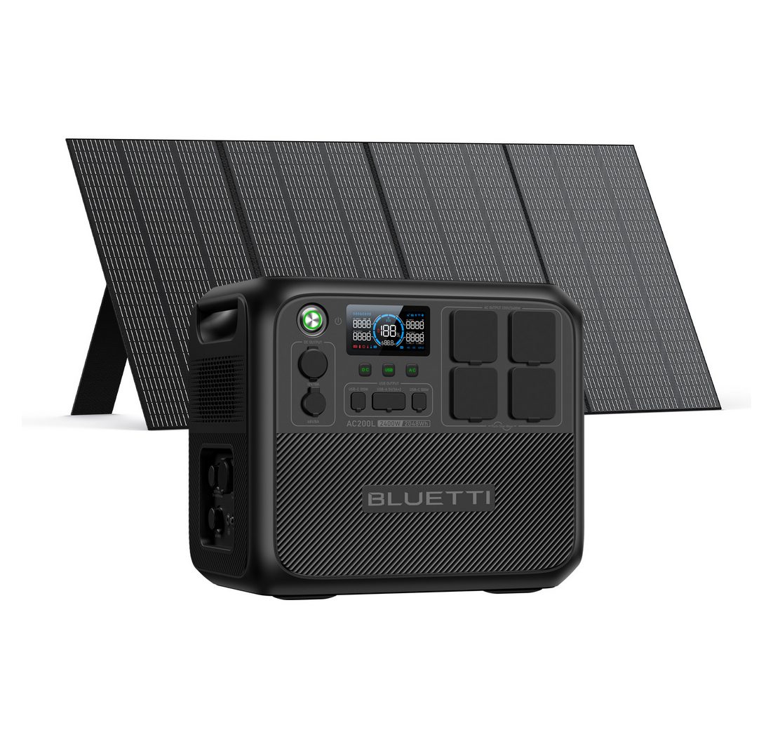 BLUETTI Stromerzeuger AC200L Tragbare Solargenerator Set