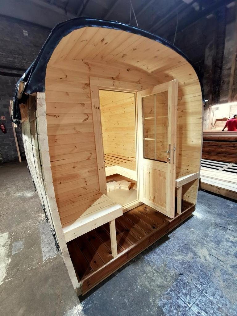 JVmoebel Saunahaus Holz Trockensauna Garten - hochwertige Sauna für Outdoor Nutzung