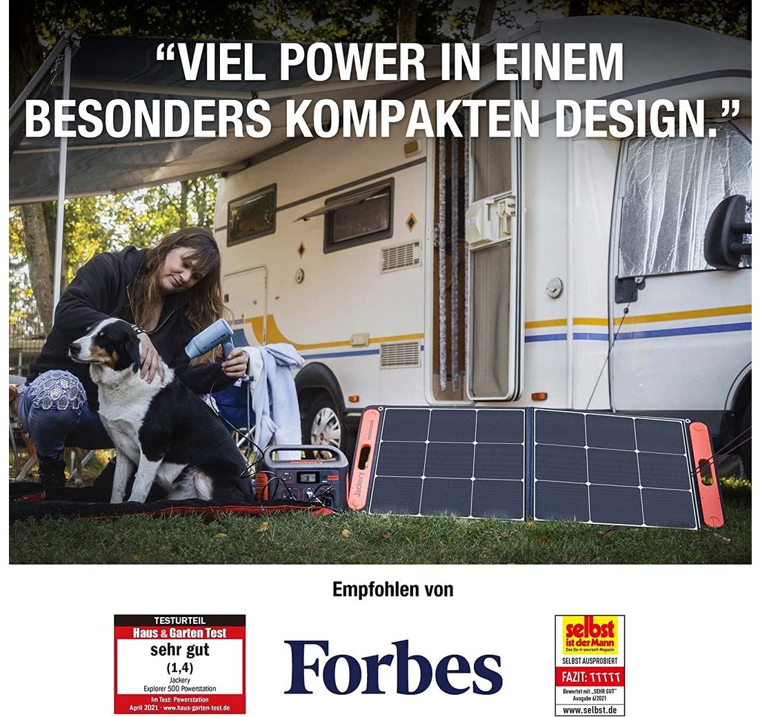 518WH Powerstation mit SolarSaga 100W Solarpanel