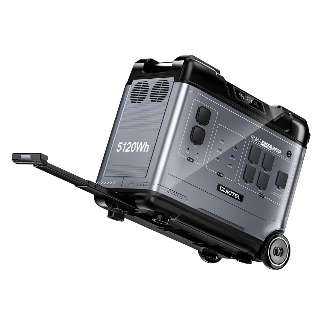 OUKITEL Stromerzeuger P5000E Pro 4000W/5120Wh Tragbare Powerstation
