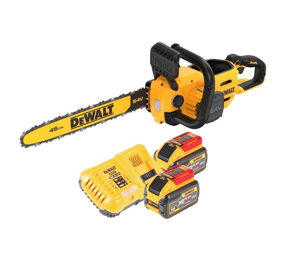 DeWalt Benzin-Kettensäge DCMCS 574 X2 54 V FlexVolt 45 cm Brushless + 2x Akku 9