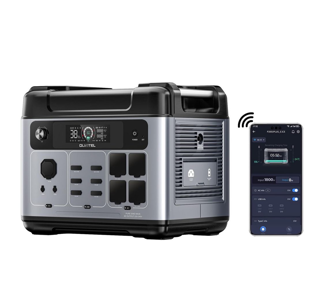 OUKITEL Stromerzeuger P2001E Plus 2400W Tragbare Powerstation
