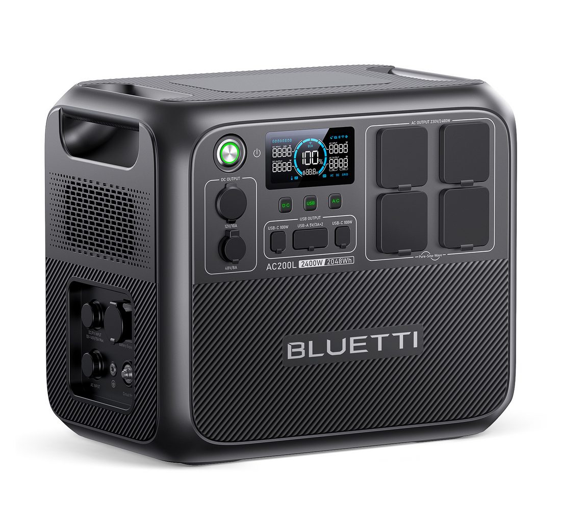 BLUETTI Stromerzeuger AC200L 2400W/2048Wh Tragbare Powerstation