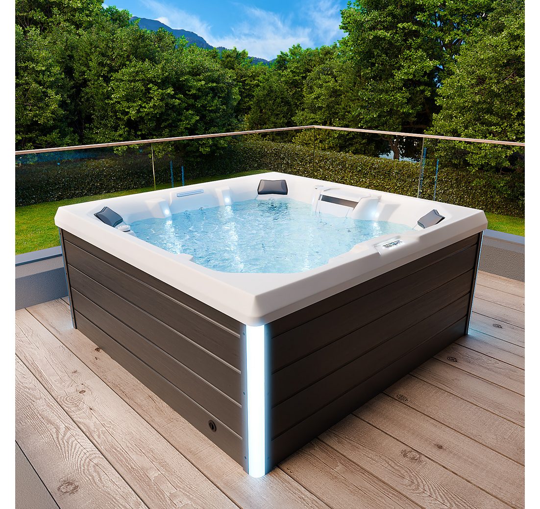 TroniTechnik Whirlpool Outdoor Spa TORCELLO weiß 210x210