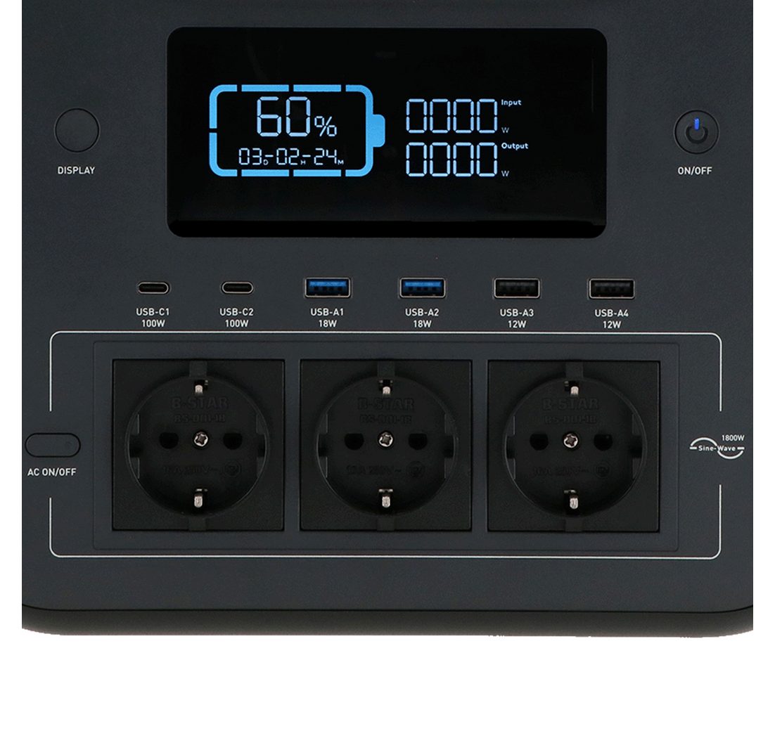 Solar Generator PO4 1800W 1226Wh
