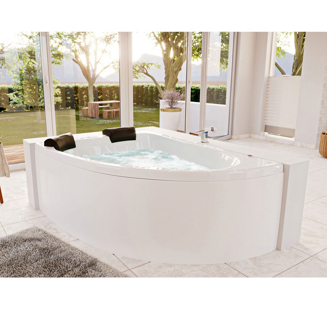 Magnolia Home Whirlpool Eck Whirlpool Royal XL 180x130 links Made in Germany 21 Düsen Befüllun