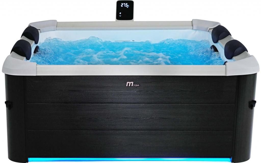 PureHaven Whirlpool aufblasbarer Whirlpool 160x160x65cm für 6 Personen 120 Massagedüsen