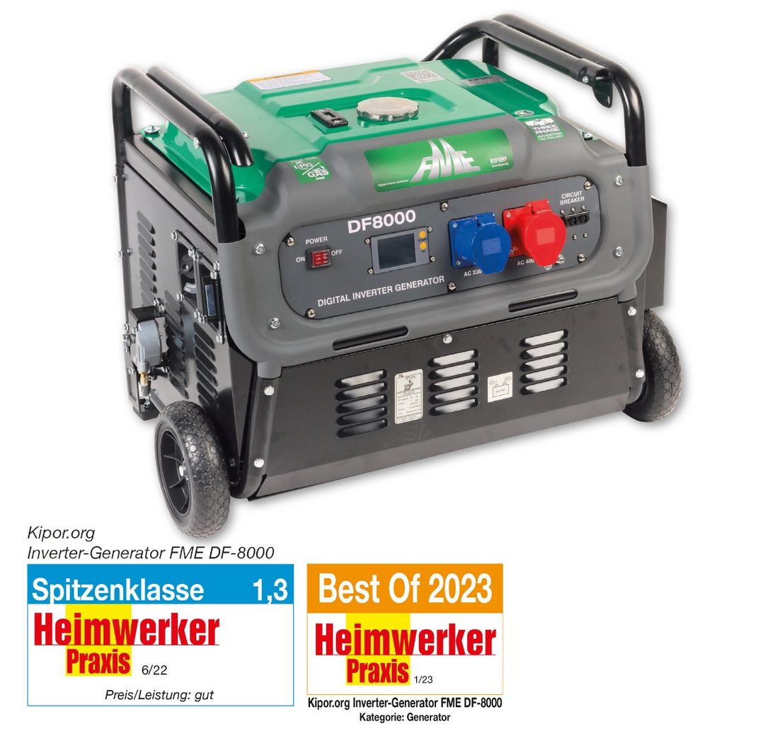 FME Stromgenerator DF-8000 Inverter Generator mit 230V & 400V – DualFuel – Benzin o. LPG