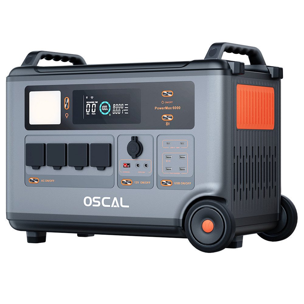 OSCAL Stromerzeuger Blackview PowerMax 6000W LiFePO4-Batterie von 3.600Wh bis 57.600Wh