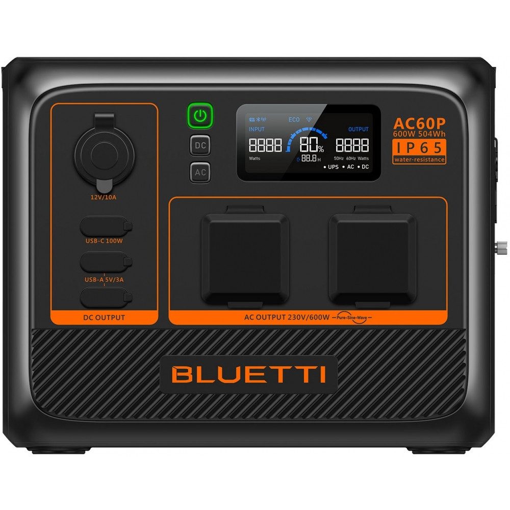 BLUETTI Stromgenerator AC60P 600 W - Powerstation - schwarz/orange