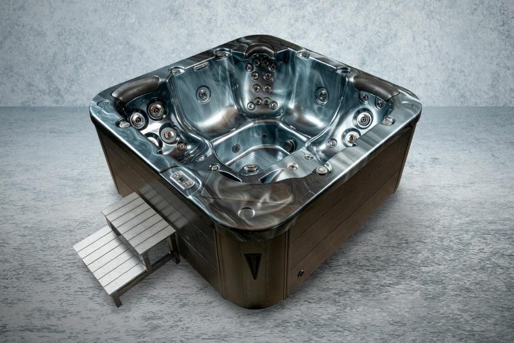 PureHaven Whirlpool American Outdoor-Whirlpool 215x215 cm für 5 Personen