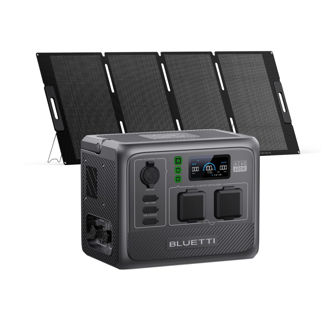 BLUETTI Stromerzeuger Solar Generator Kit AC60 403Wh mit 200W Solarpanel