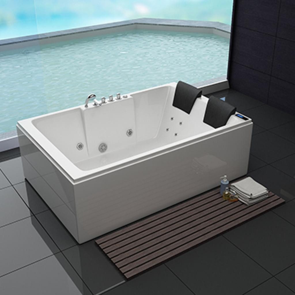 PureHaven Whirlpool 180x120 cm Heizung Reinigungsprogramm & Lichttherapie