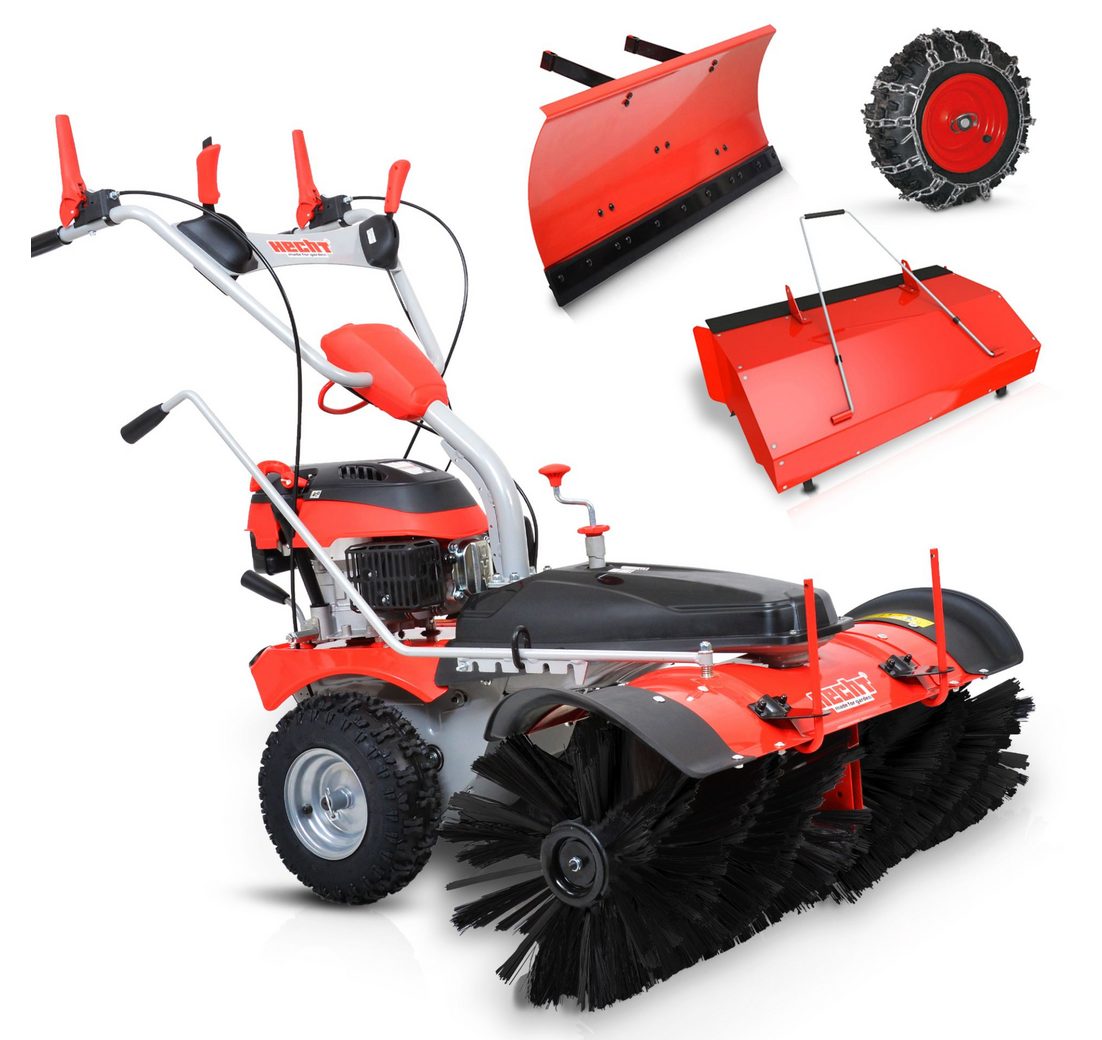 Hecht Benzin-Kehrmaschine 8101 S Set 1 mit Schneeschild Auffangbox