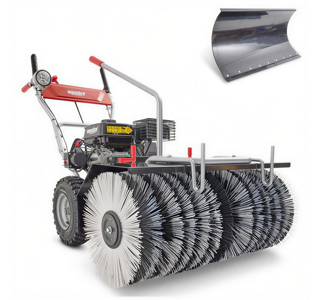 Hecht Benzin-Kehrmaschine 8680 SE mit Schneeschild