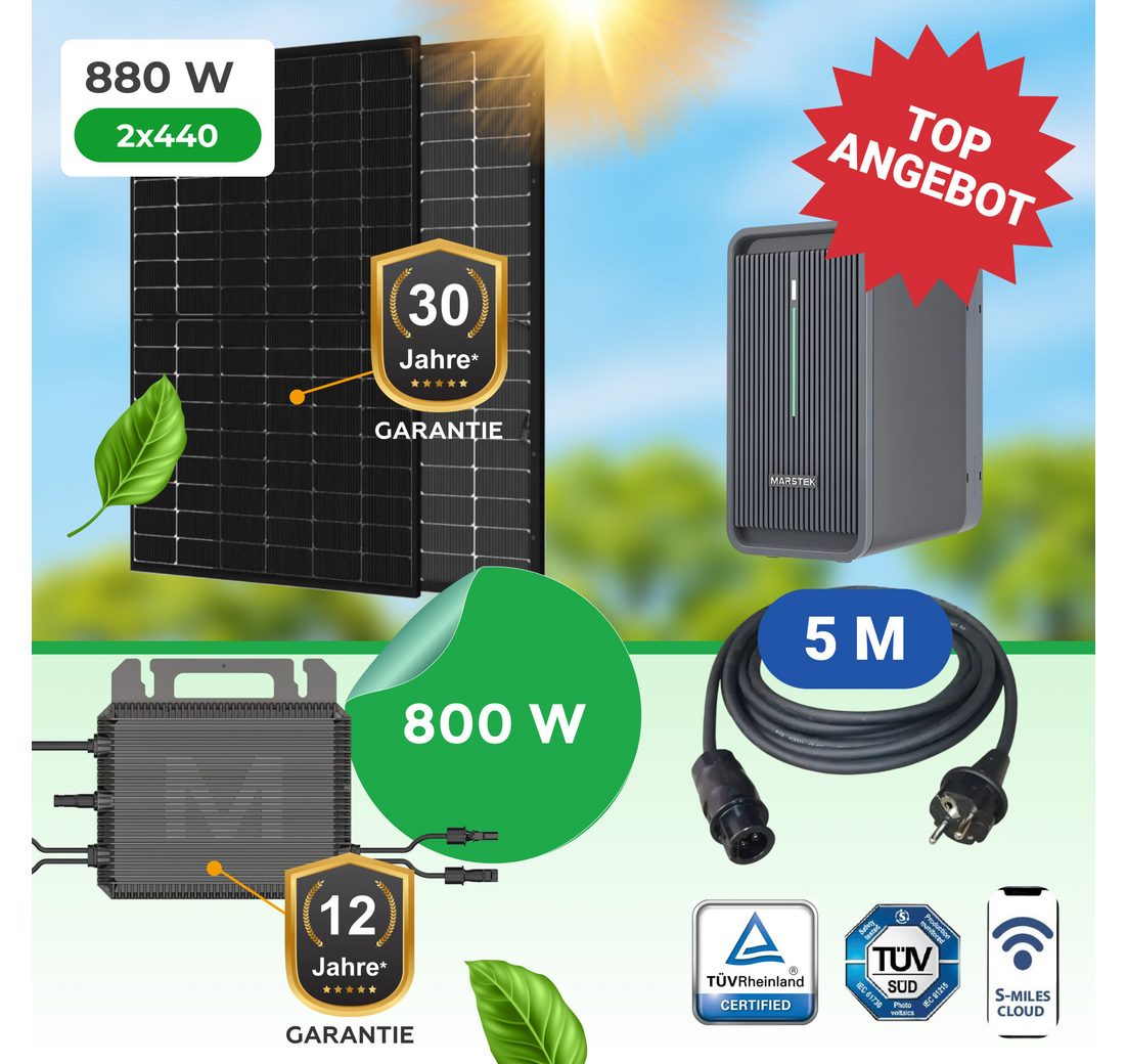 Paket.ag Balkonkraftwerk 880W mit Speicher 2