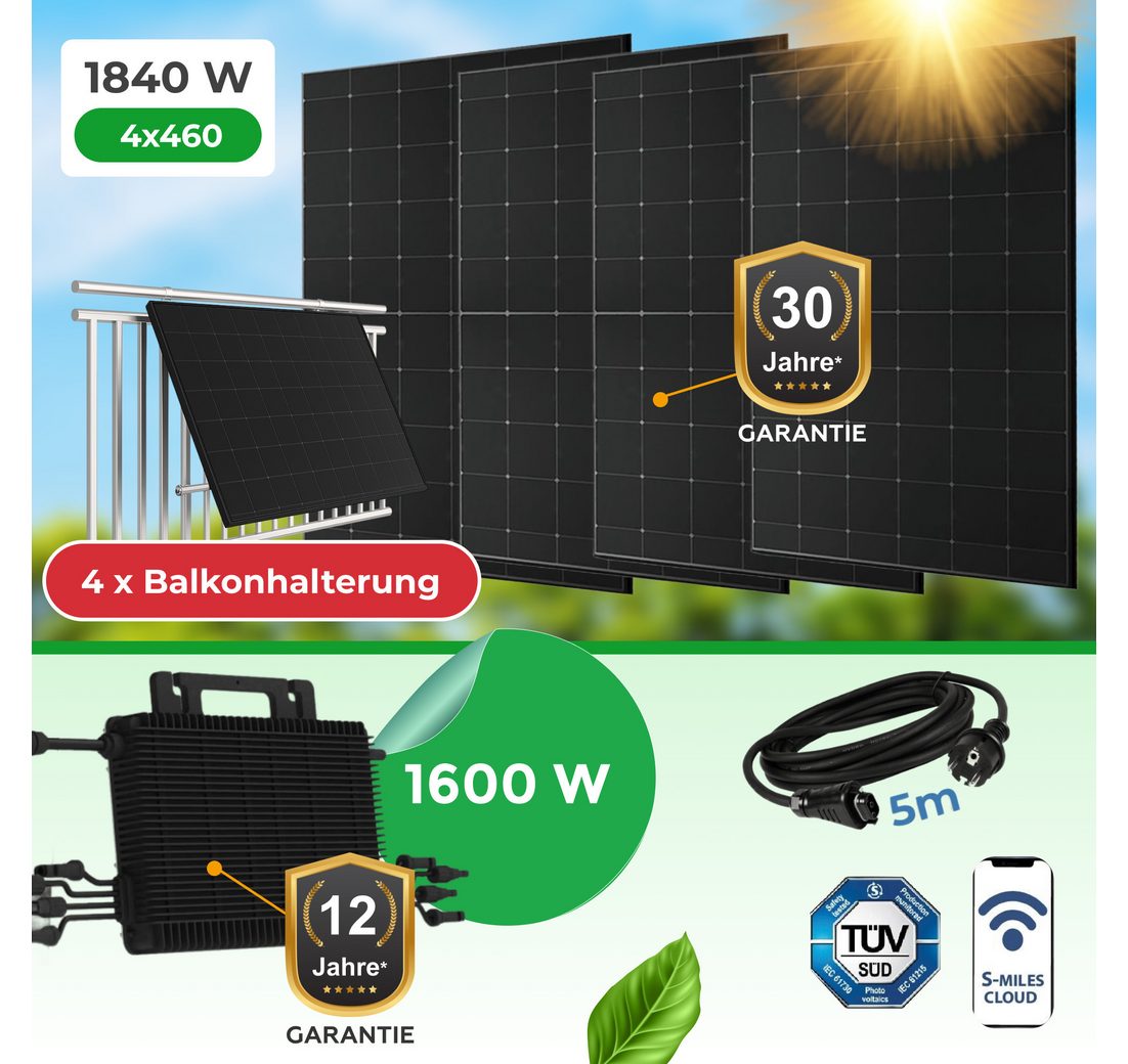 Paket.ag Balkonkraftwerk 1840 Watt PV Module