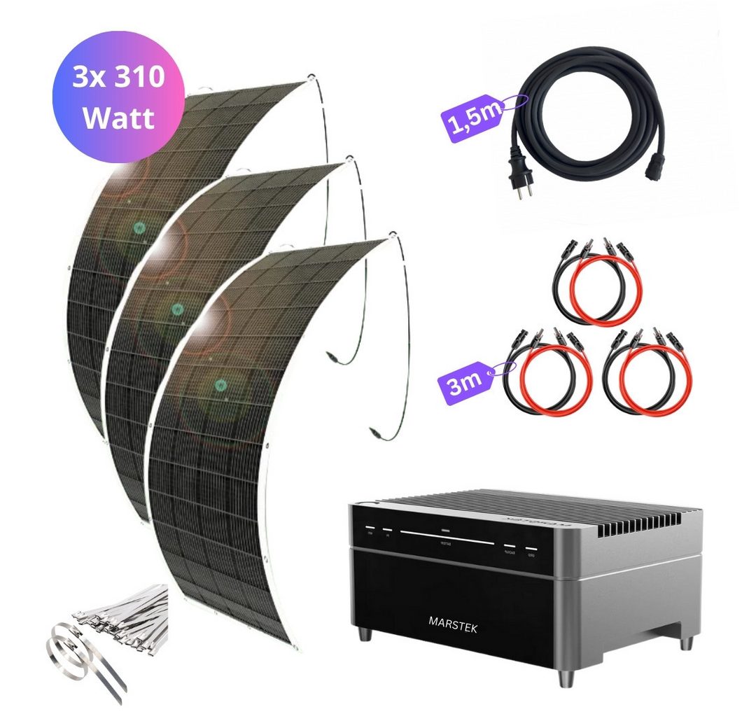 MyVoltaics Balkonkraftwerk MyUltraleicht 930 Watt MIT SPEICHER Marstek Venus A 2
