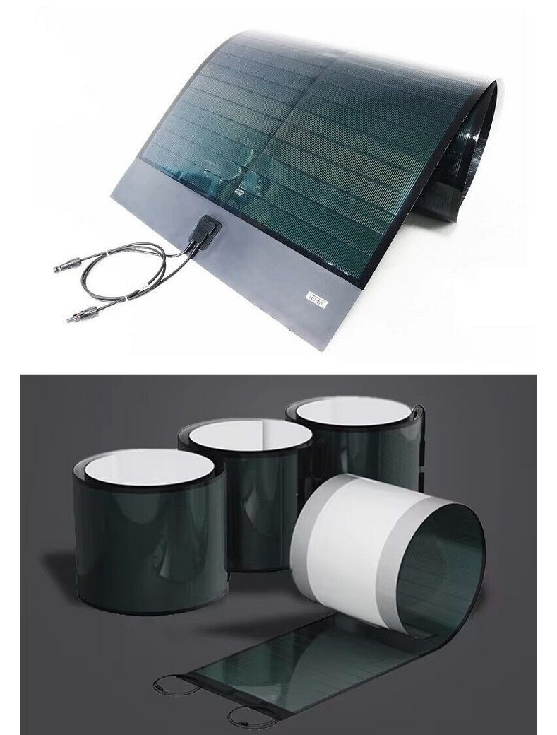 TZIpower Solarmodul 360° Flexibles Cigs Solarpanel Solarmodul 80W 125W 240W 320W 380W 500W