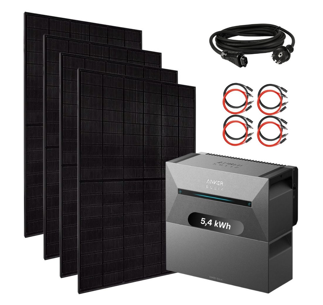 MyVoltaics Balkonkraftwerk 1760+ Watt MIT SPEICHER Anker SOLIX Solarbank 3 Pro 5