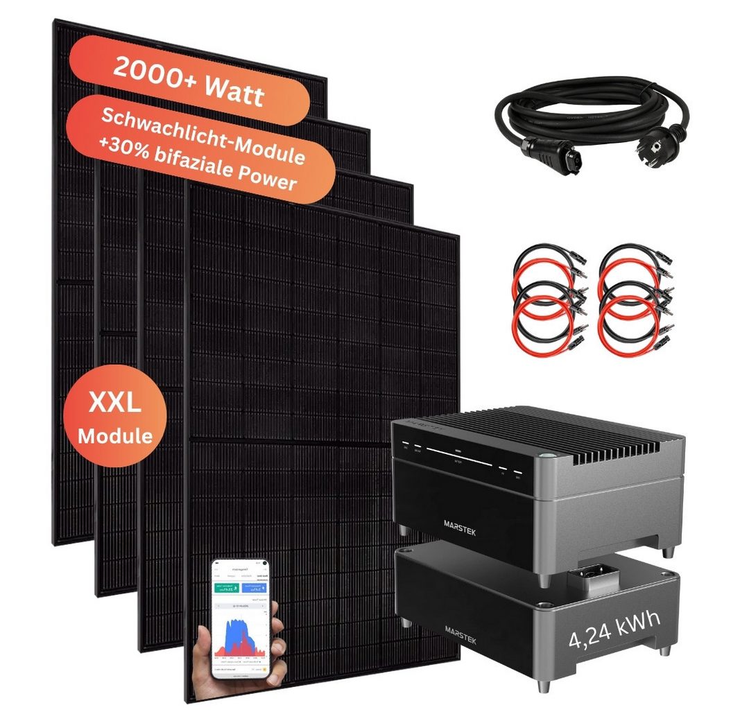 MyVoltaics Balkonkraftwerk 2000+ Watt MIT SPEICHER Marstek Venus A 4