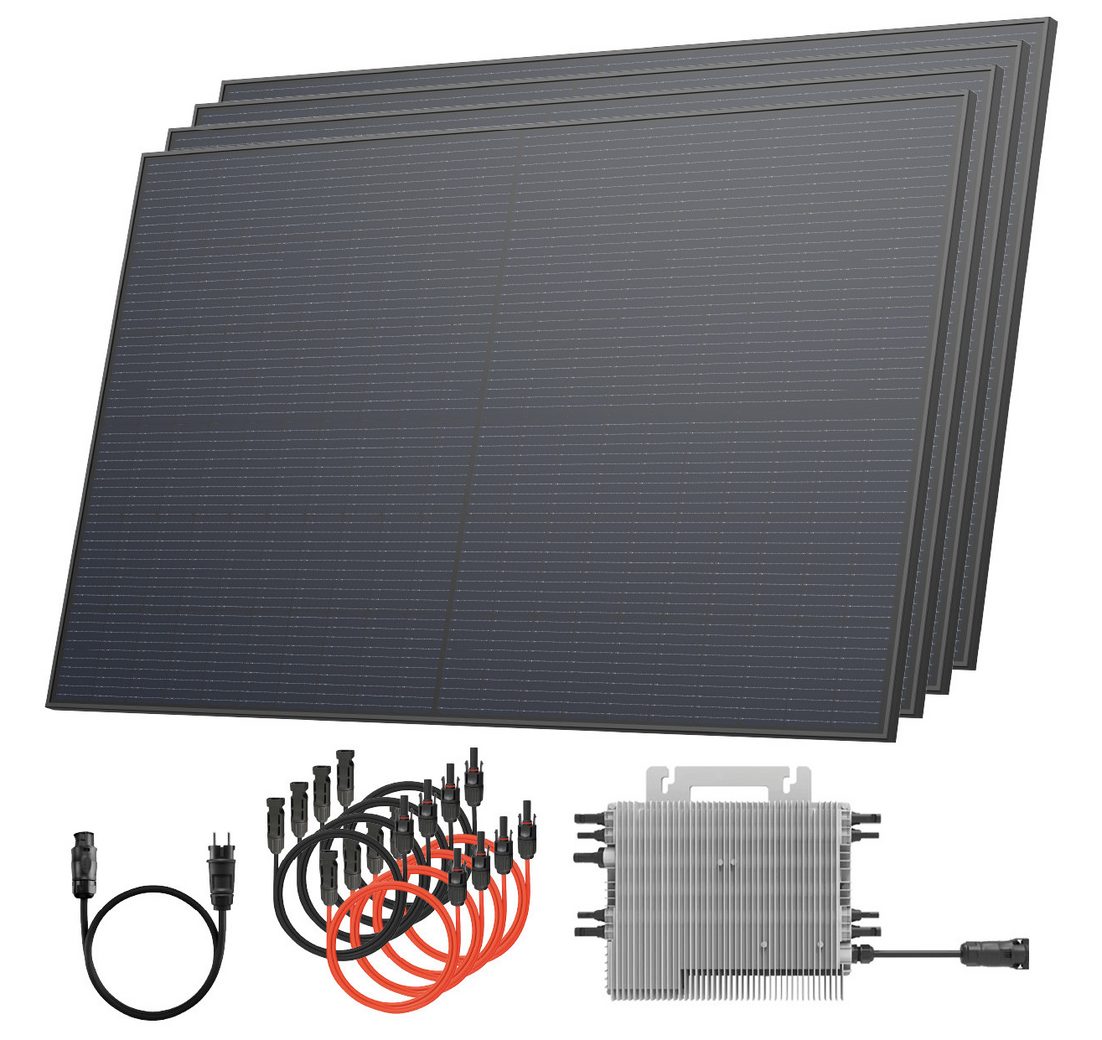 Solarway Balkonkraftwerk 2000 Watt mit Deye 2000 Watt Wechselrichter