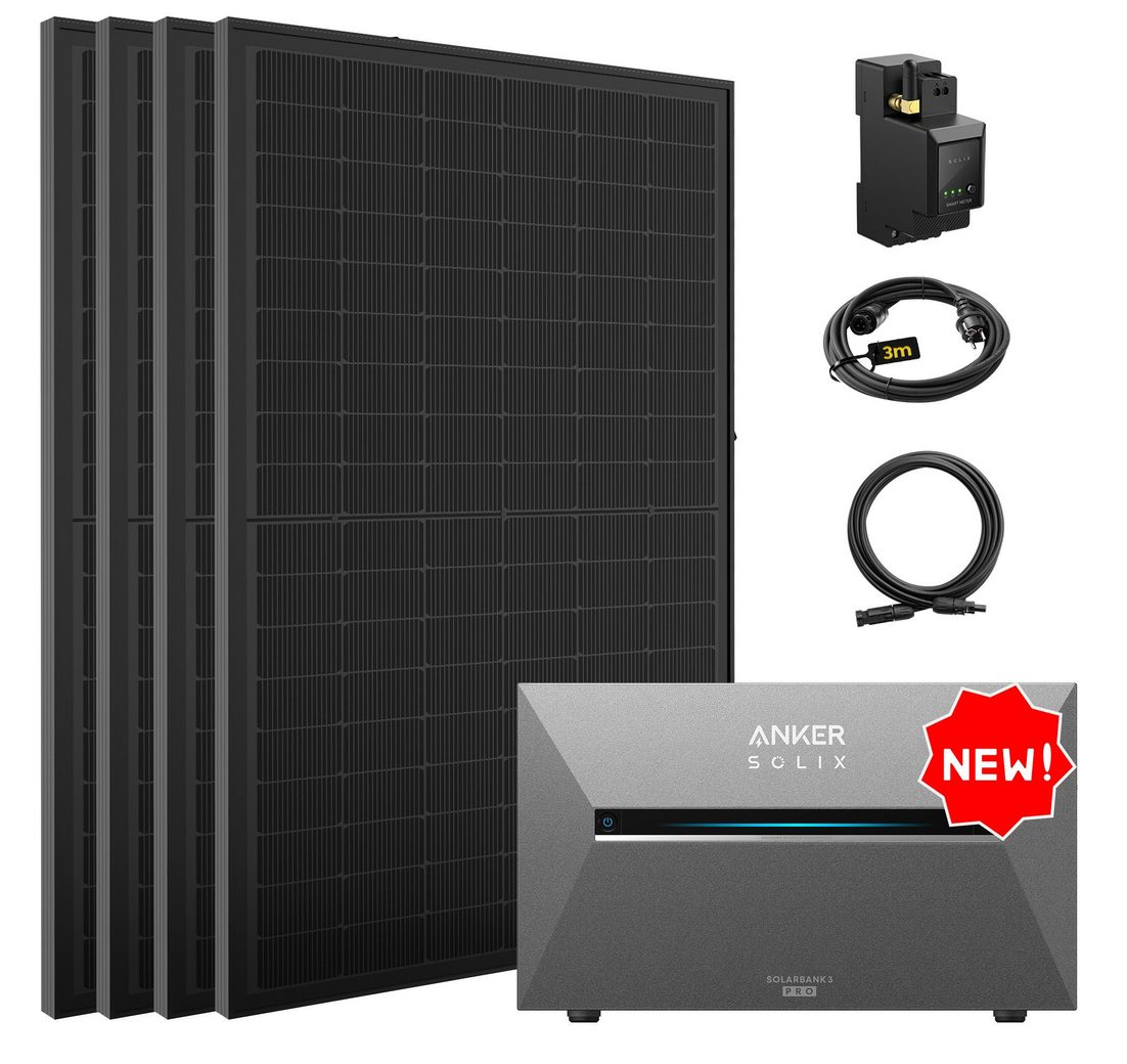 SolarMars Balkonkraftwerk mit Speicher 2000W Anker Solix Solarbank 3 E2700 Pro
