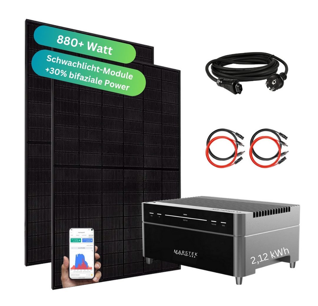 MyVoltaics Balkonkraftwerk a 880+ Watt MIT SPEICHER Marstek Venus A 2