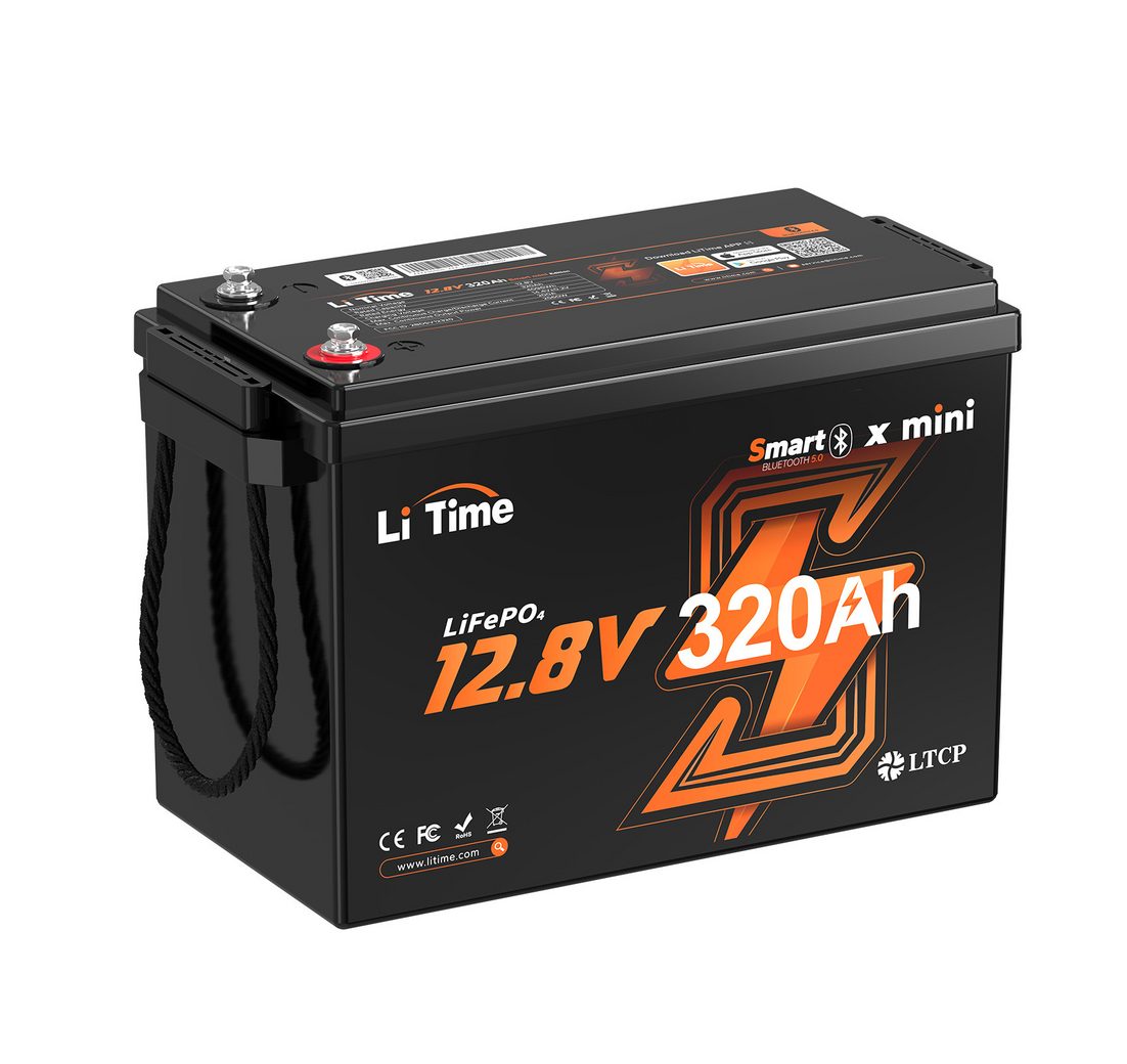 LiTime 12V 320Ah LiFePO4 Batterie W190 mit Bluetooth 4096Wh Solarakkus (12 V)