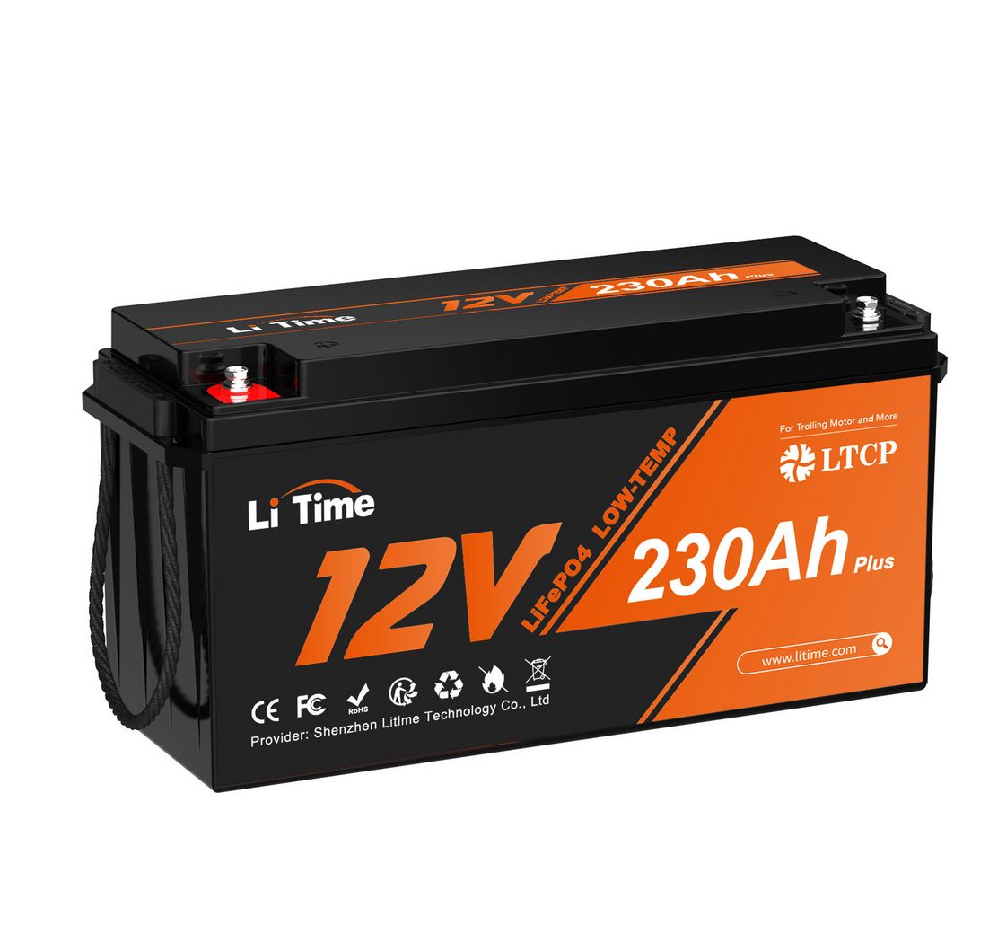 LiTime 12V 230Ah LiFePO4 Batterie Low-Temp-Schutz Wohnmobil Boot Versorgung Solarakkus (12 V)