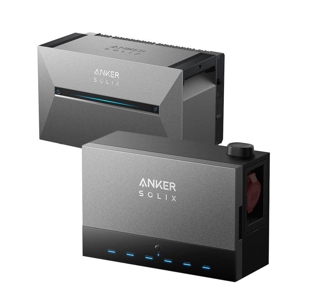 Anker Balkonkraftwerk Anker SOLIX Solarbank Power Dock mit Anker SOLIXSolarbank 3 E2700 Pro