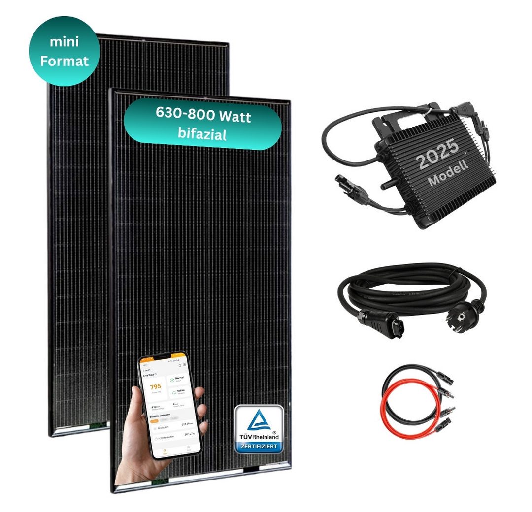 MyVoltaics Balkonkraftwerk 800 Watt MyBasic 630+ Watt Mini-Format mit 2 Modulen Versand gratis