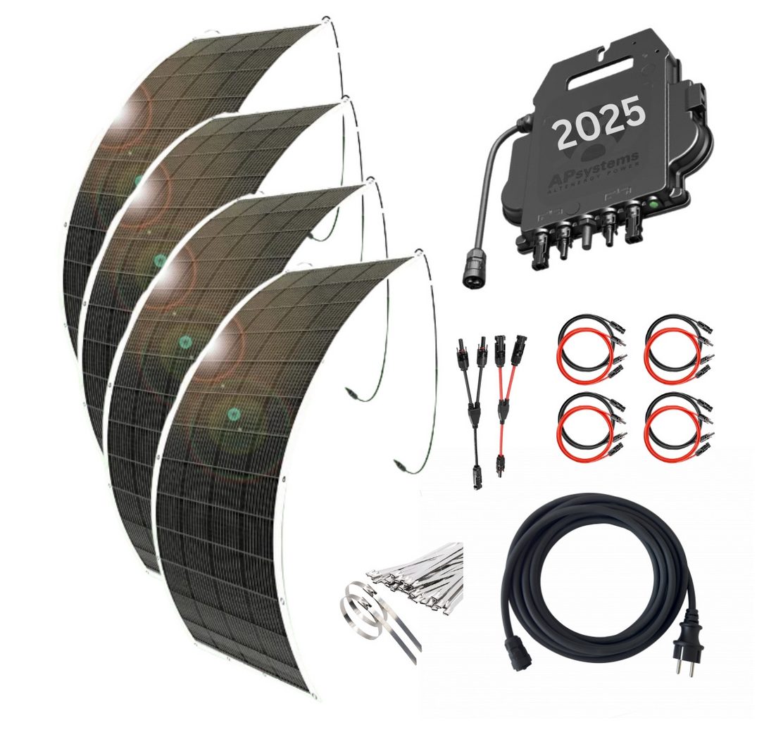 MyVoltaics Balkonkraftwerk MyUltraleicht 1240 Watt 4 Module ultraleicht Komplettset Versand 0 €
