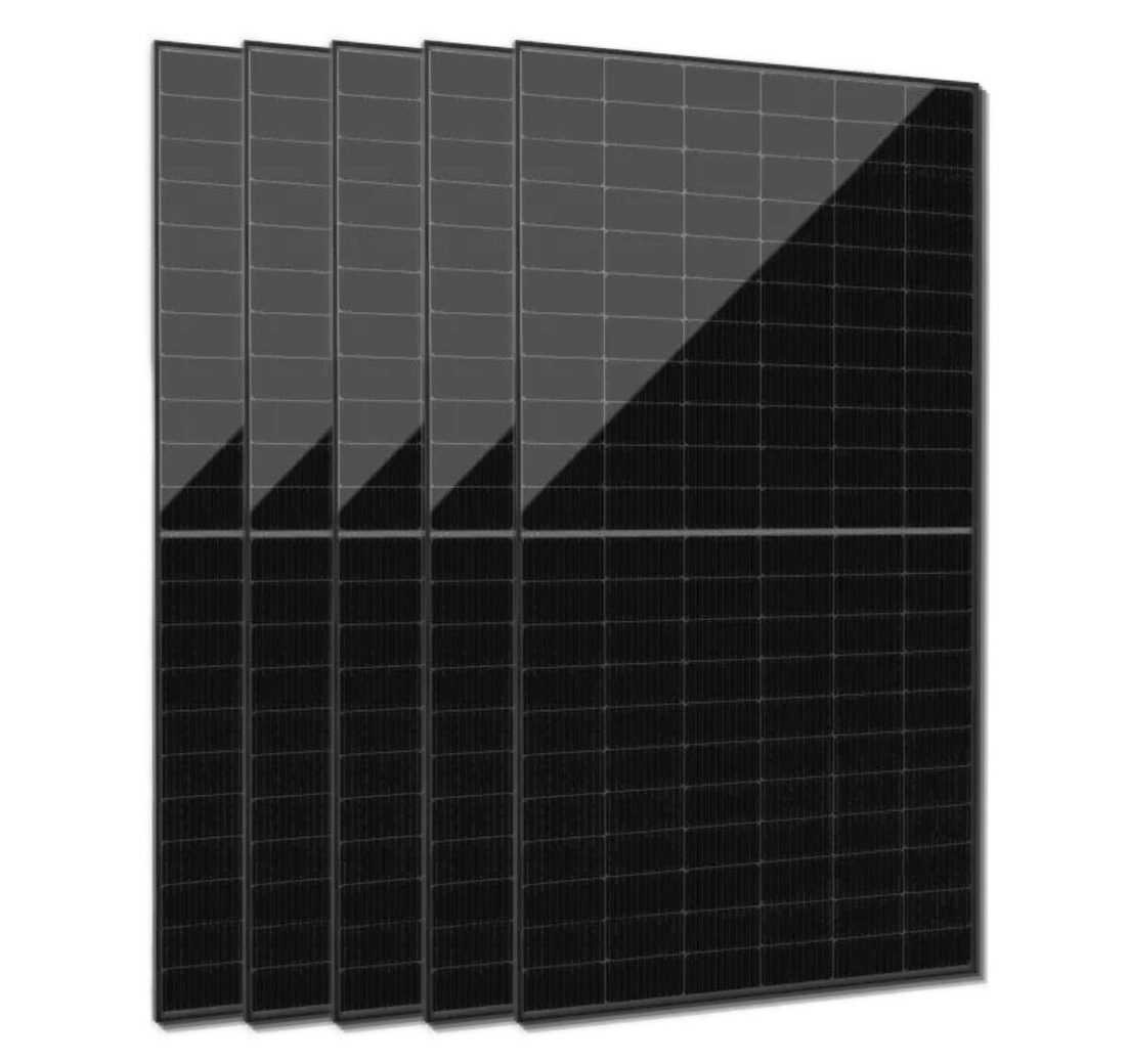 JOLYWOOD Solarmodul 5x 500W Jolywood Solarmodul Hochleistungspanel bifazial Full Black