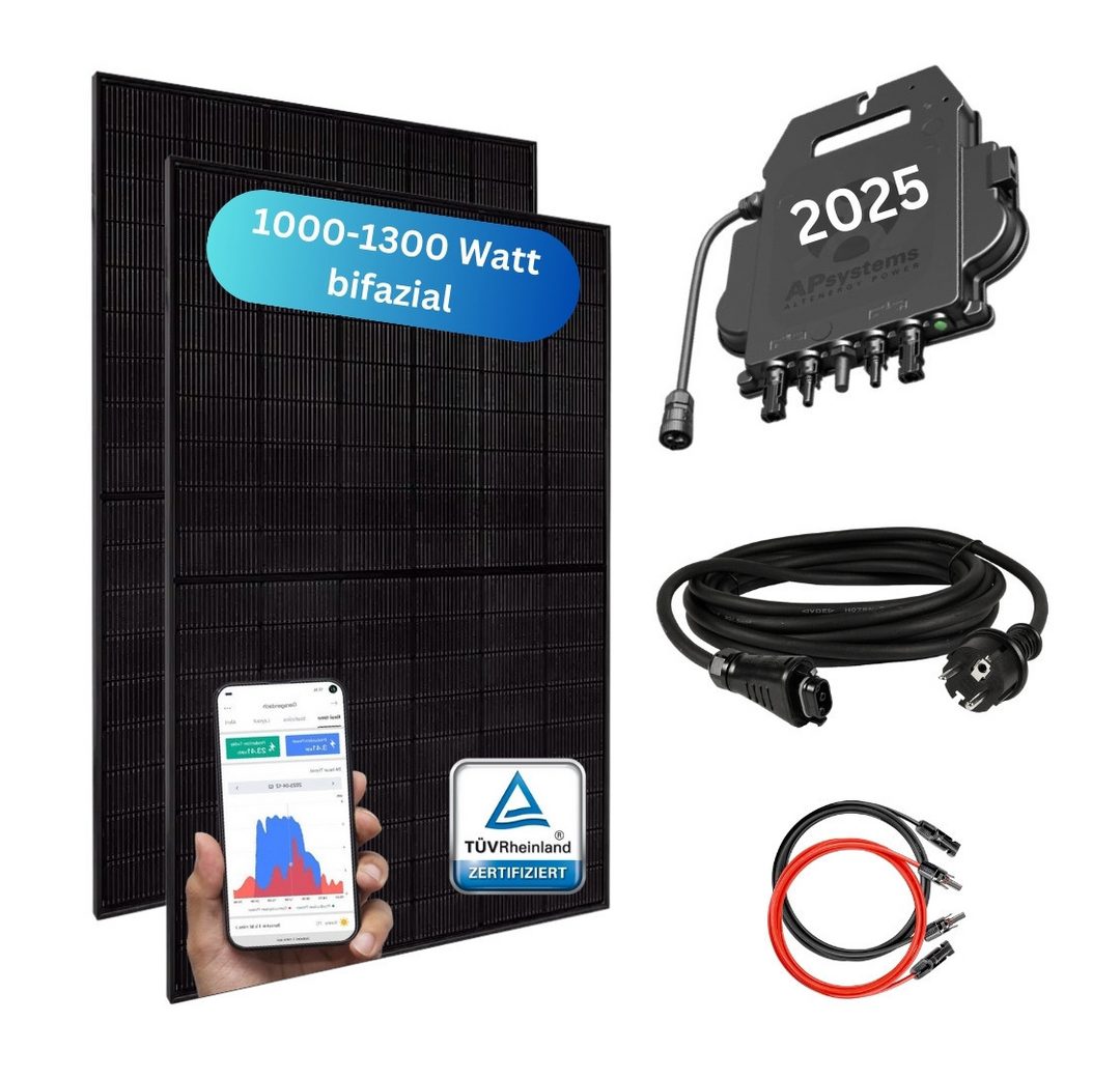 MyVoltaics Balkonkraftwerk 800 Watt MyBasic XXL 1000+ W Komplettset mit 2 Modulen Versand gratis