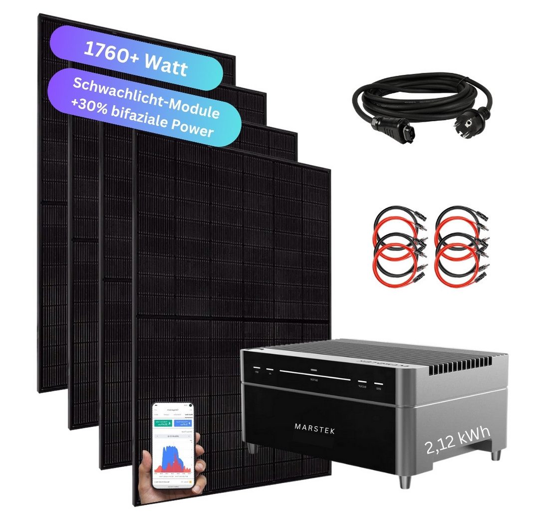 MyVoltaics Balkonkraftwerk a 1760+ Watt MIT SPEICHER Marstek Venus A 2