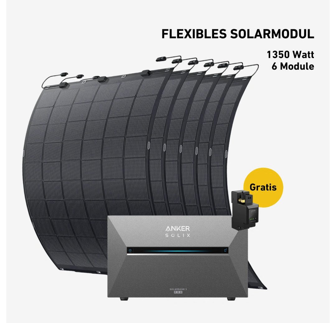 Balkonstrom Balkonkraftwerk 1350W mit Speicher