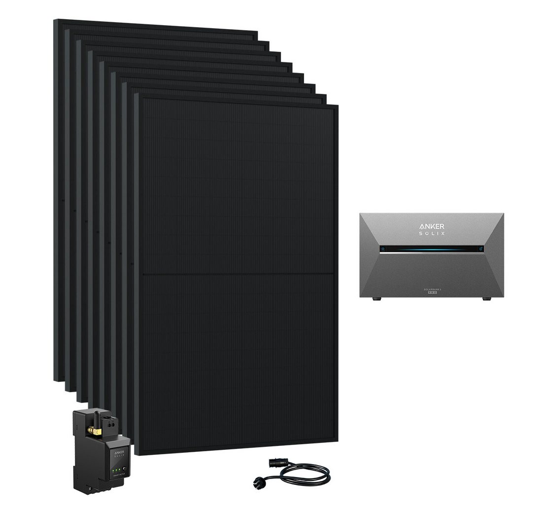 Anker Balkonkraftwerk 3600W Solaranlage Anker SOLIX Solarbank 3 E2700 Pro mit Zusatzakkus